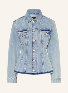 7 For All Mankind Džínová Bunda Cinched Trucker 3bx light blue