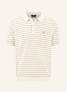 Fynch-Hatton Pletené Polo Tričko krémová / khaki