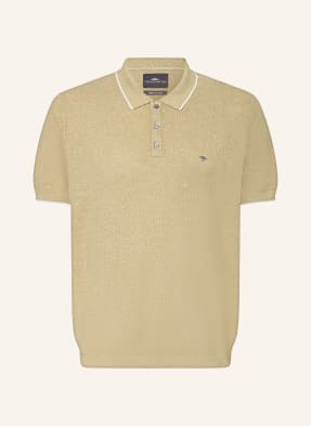 Fynch-Hatton Pletené Polo Tričko světle zelená / bílá