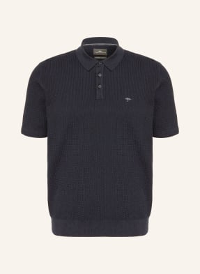 Fynch-Hatton Pletené Polo Tričko tmavě modrá
