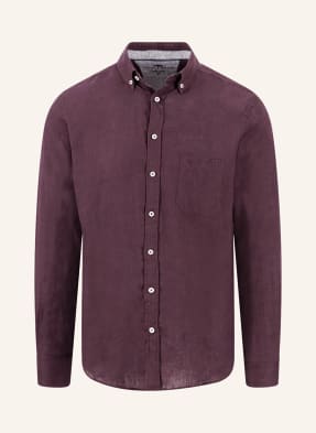 Fynch-Hatton Lněná Košile Comfort Fit fuchsiová