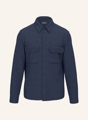 Fynch-Hatton Overshirt S Lnem tmavě modrá