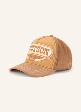 Stetson Čepice V Koženém Vzhledu koňaková / hnědá / oranžová