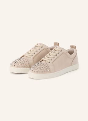 Christian Louboutin Tenisky Louis Junior S Nýty béžová / stříbrná