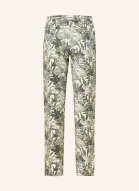 Brax Chino Fabio Modern Fit zelená / režná / tmavě zelená