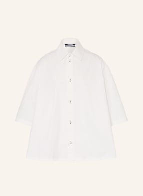 Jacquemus Košile La Chemise Triangle Comfort Fit S 3/4 Rukávem bílá