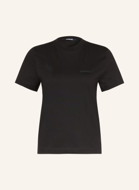 Jacquemus Tričko Le T-Shirt Gros Grain černá