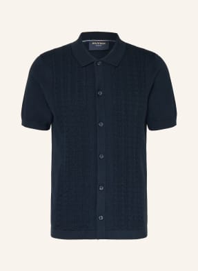 Olymp Pletená Košile Casual Regular Fit tmavě modrá