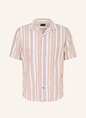 Olymp Resortová Košile Casual Regular Fit krémová / velbloudí / petrolejová
