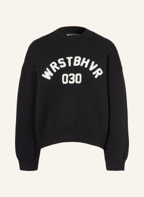 Wrstbhvr Oversized Svetr Luna černá / bílá