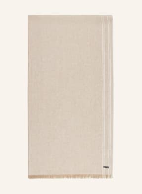 Boss Schal Oscaar Mit Leinen beige