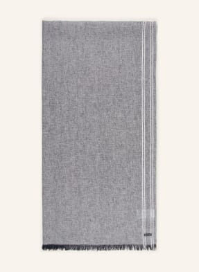 Boss Schal Oscaar Mit Leinen blau