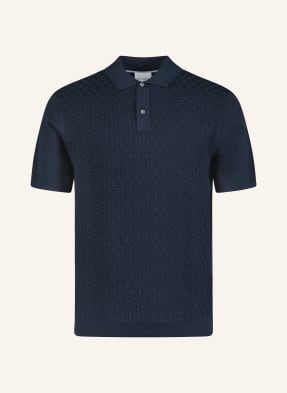 Roy Robson Pletené Polo Tričko tmavě modrá