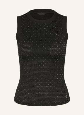 Guess Top Francine Mit Schmucksteinen schwarz