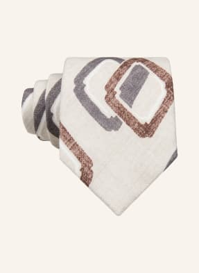 Prince Bowtie Kravata krémová / hnědá / černošedá
