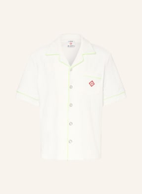 Casablanca Resortová Košile Comfort Fit Z Froté bílá / neonově zelená