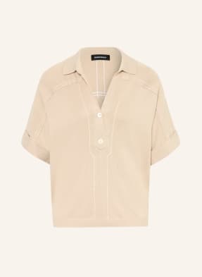 Repeat Pletené Polo Tričko velbloudí