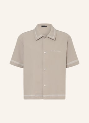 Don't Waste Culture Košile S Krátkým Rukávem Benoka Comfort Fit černošedá / bílá