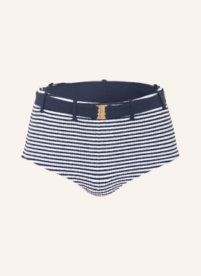 Seafolly Kalhotky-Bikiny Clubhouse Belted Hollywood tmavě modrá / bílá