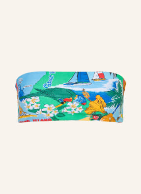 Seafolly Bandeau Bikiny Viva Vacation tmavě modrá / oranžová / zelená