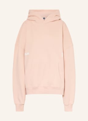 Karo Kauer Oversized Mikina S Kapucí růžová / bílá