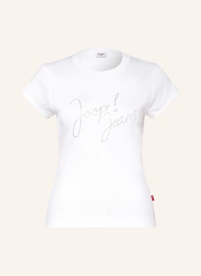 Joop! Jeans Tričko Tineta S Ozdobnými Kameny bílá