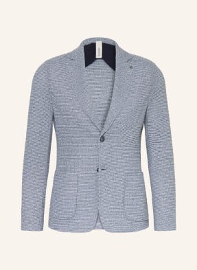 Distretto 12 Tvídové Sako Extra Slim Fit modrá / bílá