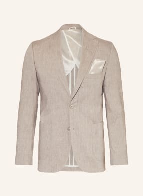 Paul Slim Fit Sako S Lněným Podkladem 250 dk beige