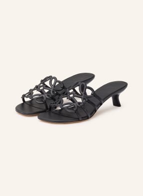 Loewe Mules Petal Anagram schwarz