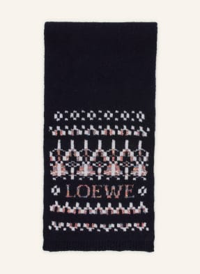 Loewe Šála S Flitry tmavě modrá / hnědá / krémová