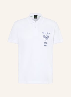 Boss Mesh-Poloshirt Member weiss