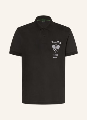 Boss Mesh-Poloshirt Member schwarz