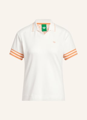 Adidas Originals Piqué Polokošile Originals 3-Stripe bílá / oranžová
