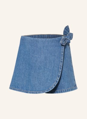 S.Oliver Red Jeans-Skort In Wickeloptik blau