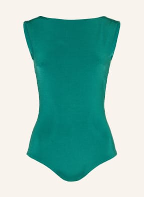 Mymarini High Neck Plavky Seabody Shine K Obracení petrolejová / zlatá / světle zelená