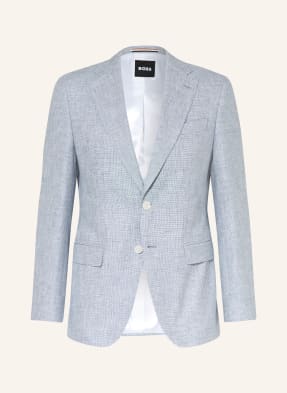 Boss Sakko Hutson Regular Fit Mit Leinen blau