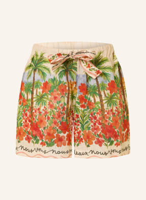 Mrs & Hugs Leinenshorts rot