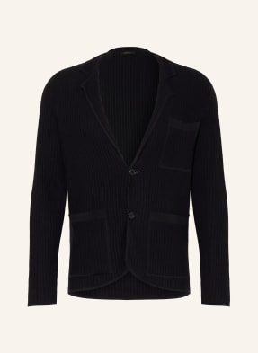 Brioni Pletené Sako Regular Fit tmavě modrá