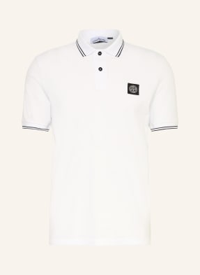Stone Island Piqué-Poloshirt weiss