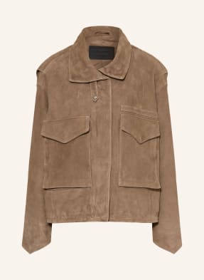 Allsaints Lederjacke Clay braun