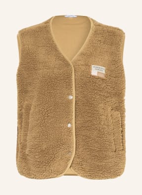 Darling Harbour Teddyfell-Weste braun