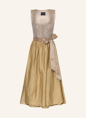 Kinga Mathe Bouclé Dirndl Vincenza světle hnědá / velbloudí / koňaková
