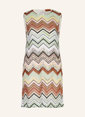 Missoni Pletené Šaty mátová / hnědá / růžová