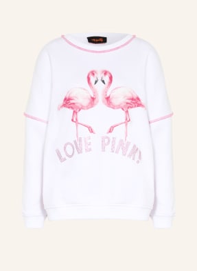 Miss Goodlife Oversized Mikina bílá / růžová