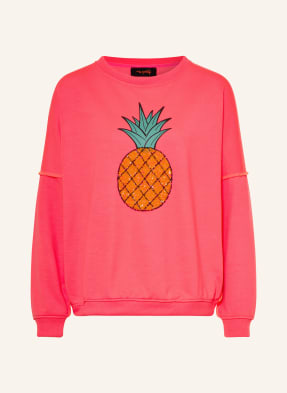 Miss Goodlife Oversized Mikina S Flitry neonově růžová / neonově oranžová / zelená