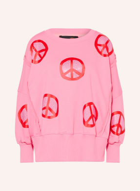 Miss Goodlife Sweatshirt Mit Schmucksteinen pink