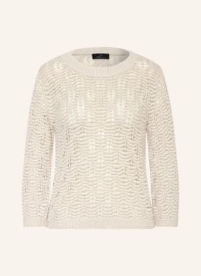 Monari Pullover Mit 3/4-Arm Mit Glitzergarn beige