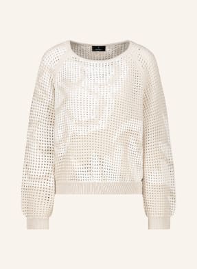 Monari Pullover Mit Pailletten beige