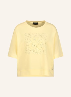 Monari Sweatshirt Mit Schmucksteinen gelb