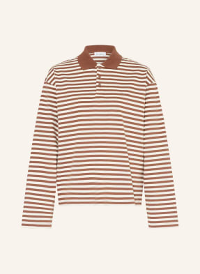 Oh April Jerseyové Polo Tričko Jolina hnědá / krémová